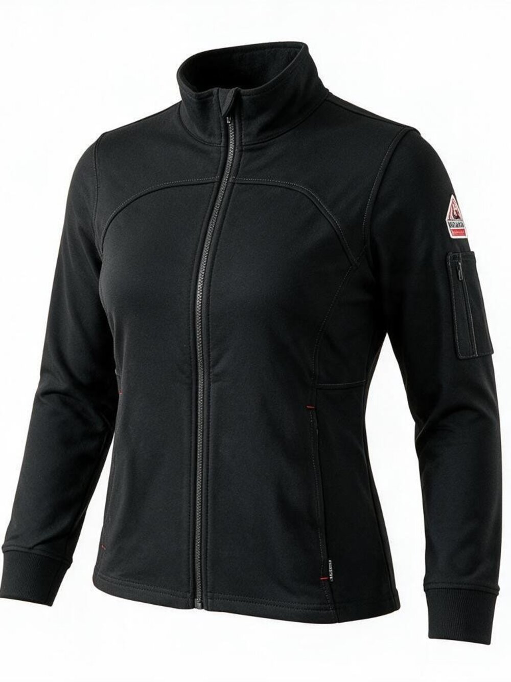 NWT Bulwark FR Black Zip-front Fleece.